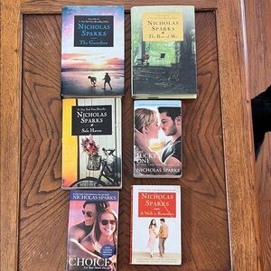 Nicholas Sparks Books | set of 6 romance novels for young adults/teens